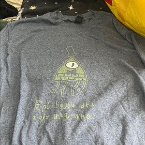 Gray Graphic T-Shirt with bill cipher